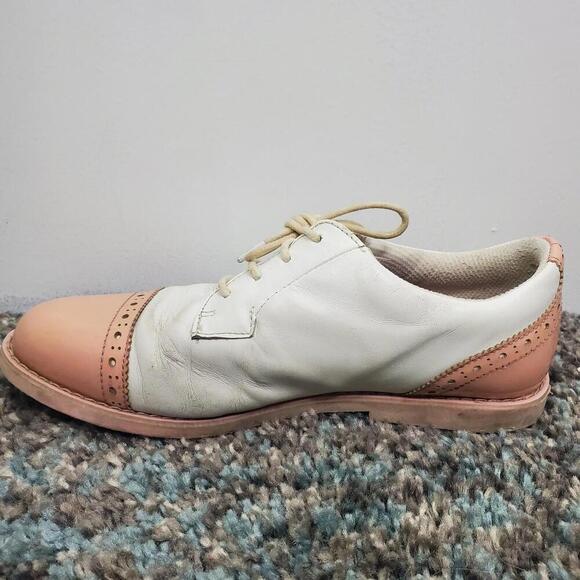 G Fore Golf Shoes Womens Size 8 Gallivanter Cap Toe Snow Blush Spikeless - Picture 4 of 12